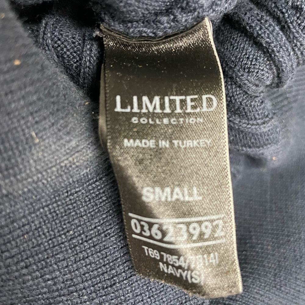 The Limited Women’s Navy Blue V Neck Classic Preppy Cardigan Size Small - Picture 8 of 9